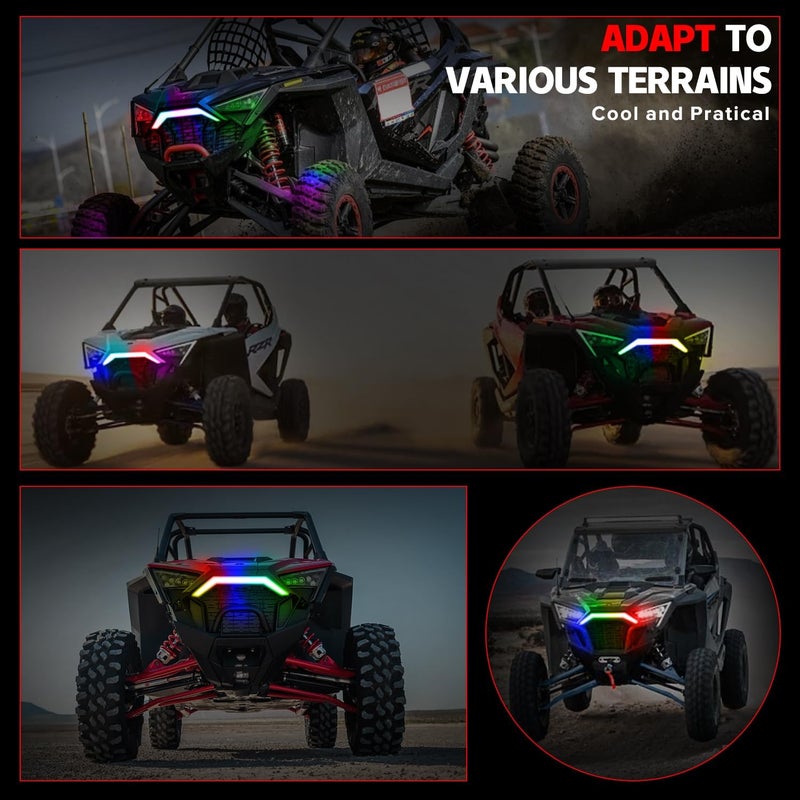Beatto RZR PRO Turn Signal Fang Light With Chasing Color,Front Signature Accent Light Fit for 2020-2024 Polaris RZR PRO XP / 4 / R/RZR Turbo R - Image 4